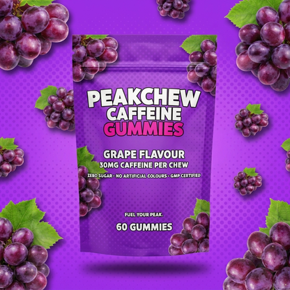 PeakChew Caffeine Gummies — Grape