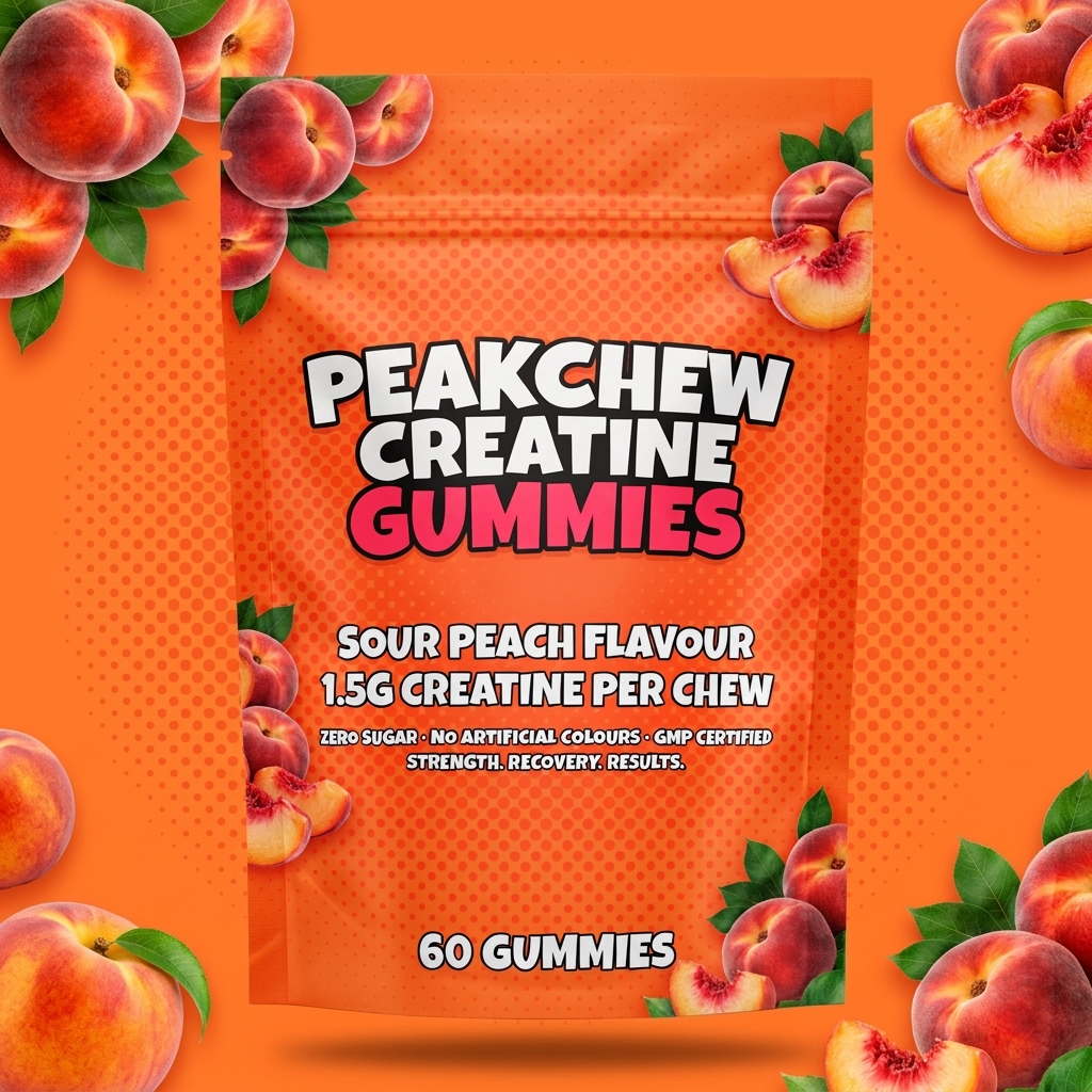 PeakChew Creatine Gummies — Sour Peach